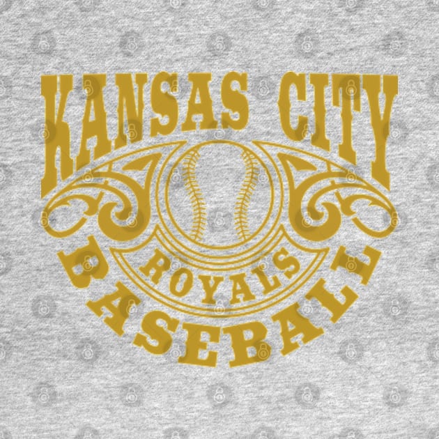 Vintage Retro Kansas City Royals Baseball by carlesclan